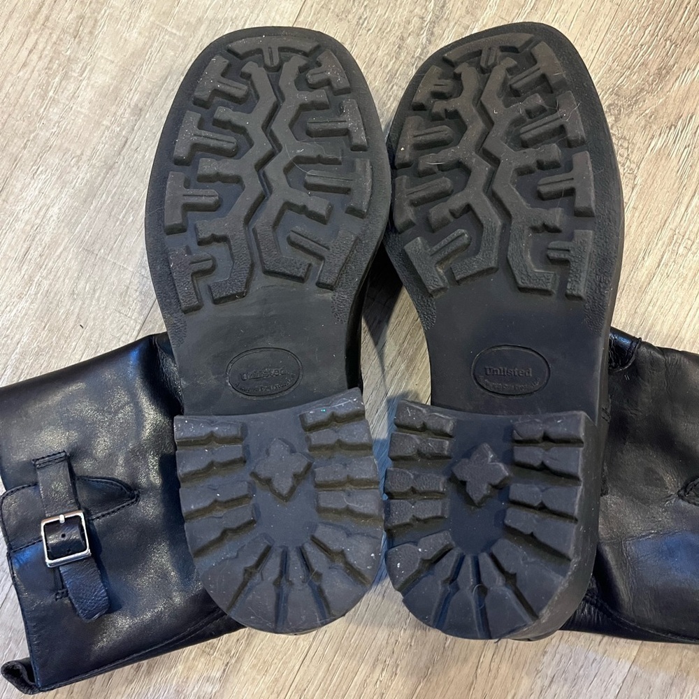 Unlisted Black Leather Boots 8.5 - Picture 8 of 13